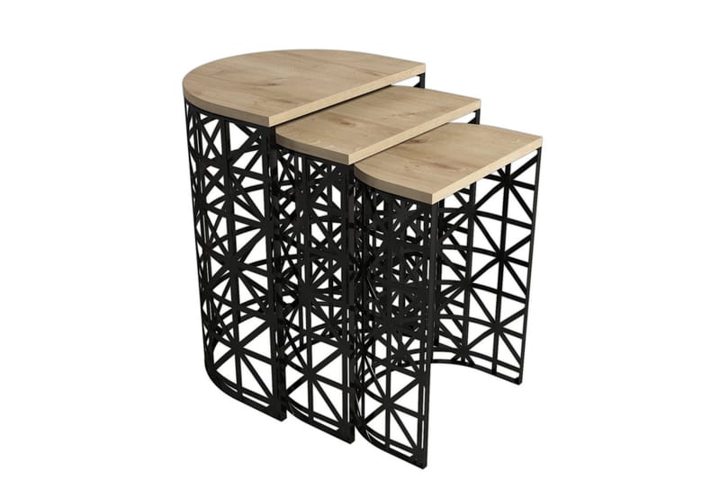 Hovdane Satsbord 46 cm Halvcirkel 3 Bord - Möbler - Bord & matgrupper - Soffbord