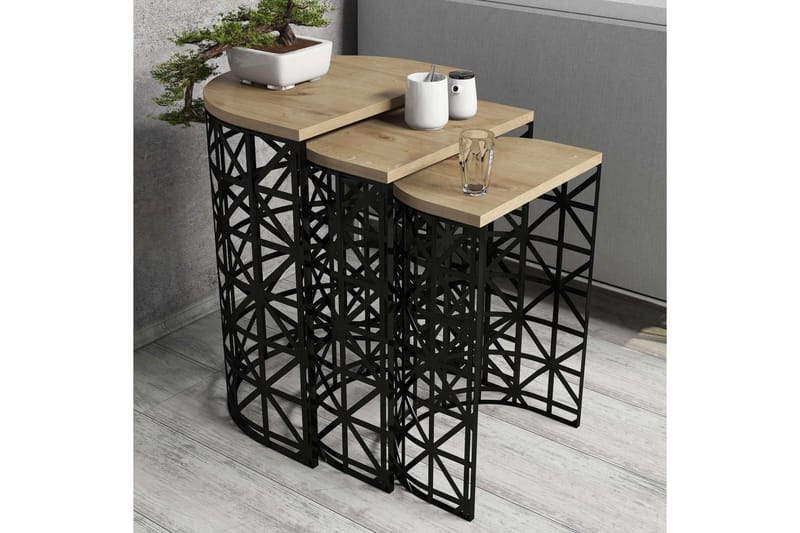 Hovdane Satsbord 46 cm Halvcirkel 3 Bord - Möbler - Bord & matgrupper - Soffbord