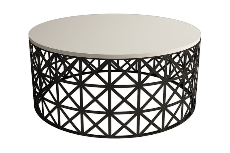 Hovdane Soffbord 90 cm Runt - Krämvit/Svart - Möbler - Bord & matgrupper - Soffbord