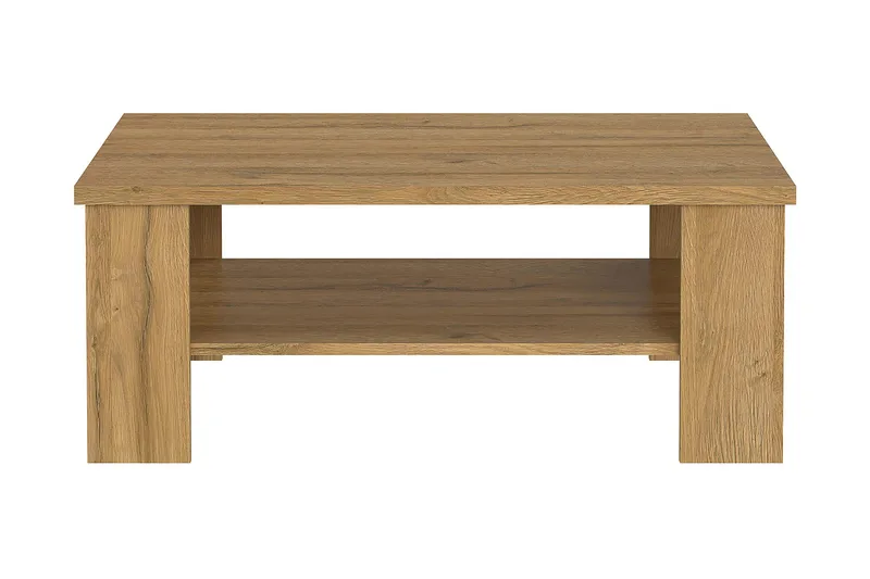 Hovencamp Soffbord 107 cm med Förvaring Hylla, Brun