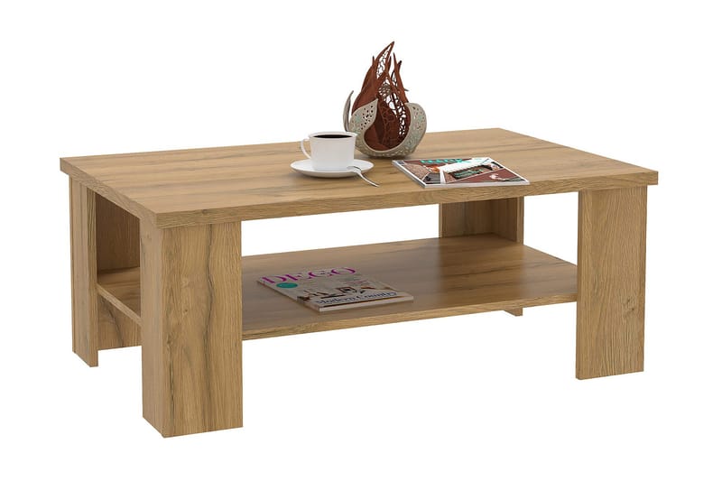 Hovencamp Soffbord 107 cm med Förvaring Hylla - Brun - Möbler - Bord & matgrupper - Soffbord