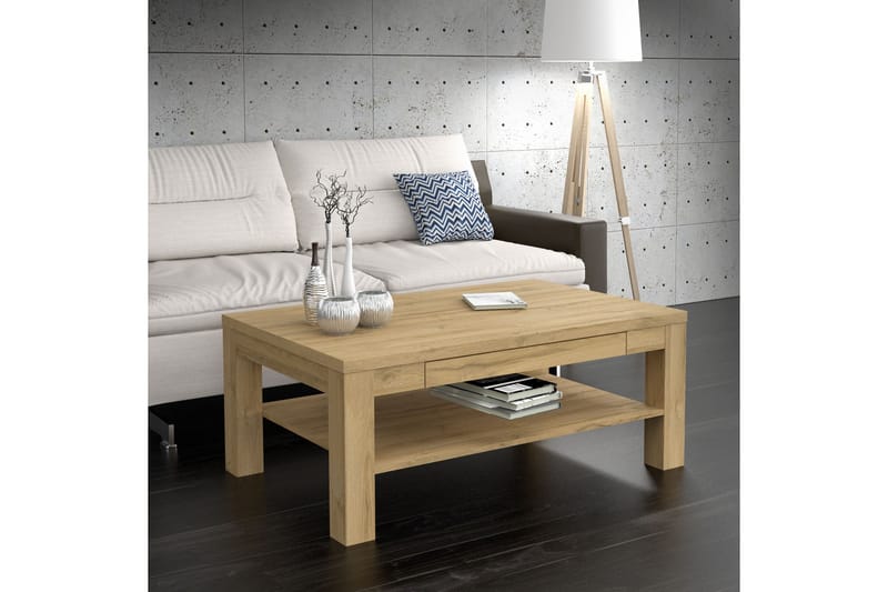 Hovencamp Soffbord 110 cm med Förvaring Hylla - Brun - Möbler - Bord & matgrupper - Soffbord