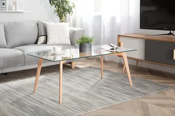 Hudson Soffbord 120 cm - Glas/Natur - Möbler - Bord & matgrupper - Soffbord
