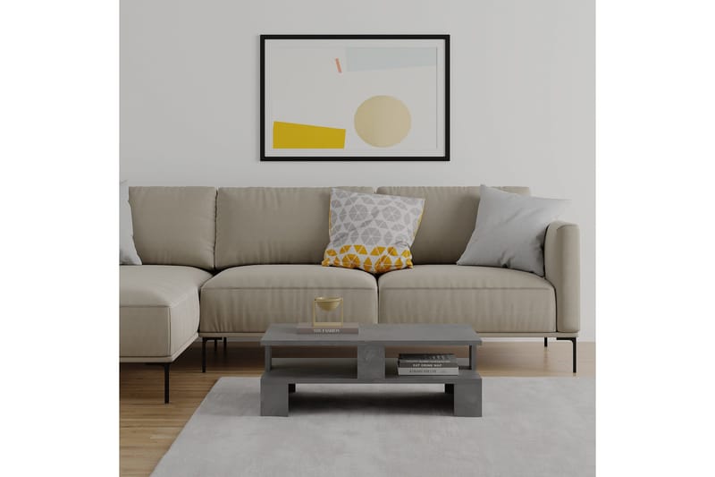 Huesca Soffbord 80x27,5x80 cm - Grå - Möbler - Bord & matgrupper - Soffbord