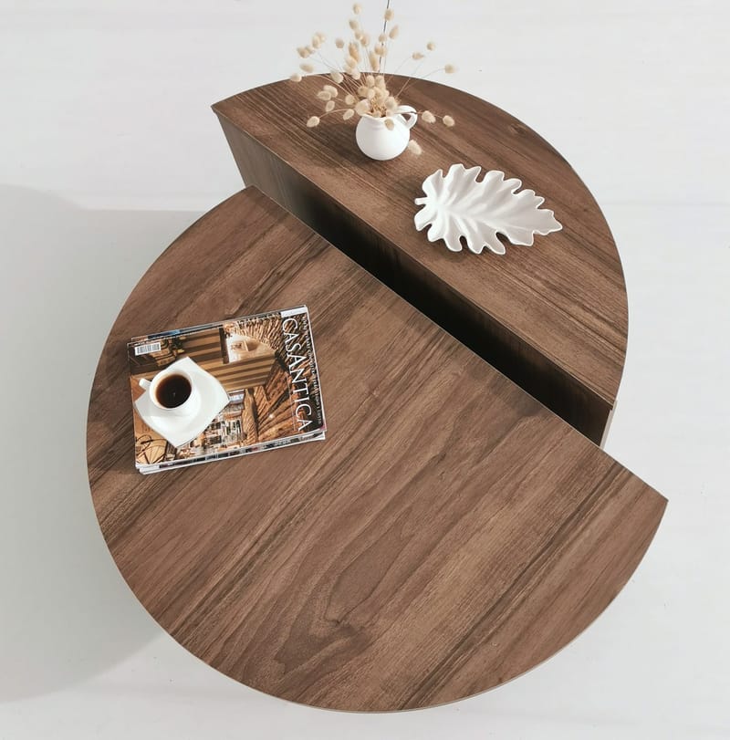 Soffbord i Valnöt 90 x 90 cm - Podium - Valnöt imitation - Möbler - Bord & matgrupper - Soffbord