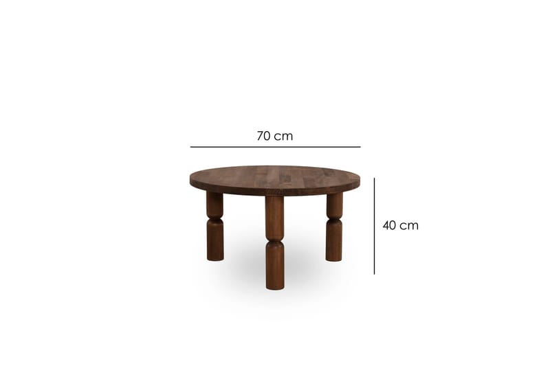 Ida Soffbord 70 cm - Valnöt - Möbler - Bord & matgrupper - Soffbord