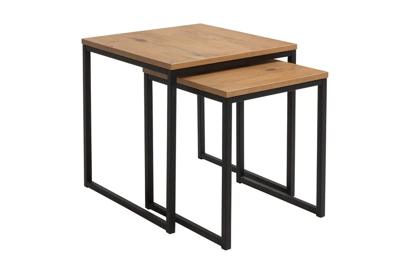 Illaso Satsbord 41 cm 2 Bord, Ekfärg/Svart