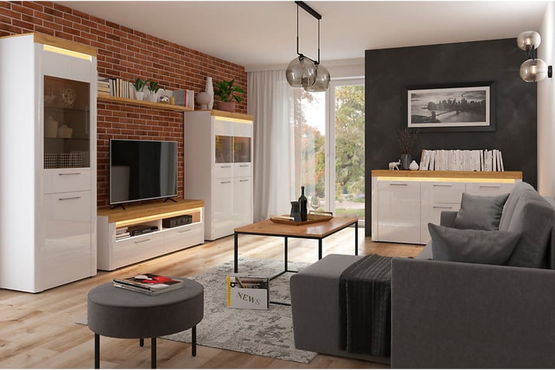 Illaso Soffbord 100 cm - Ekfärg/Svart - Möbler - Bord & matgrupper - Soffbord