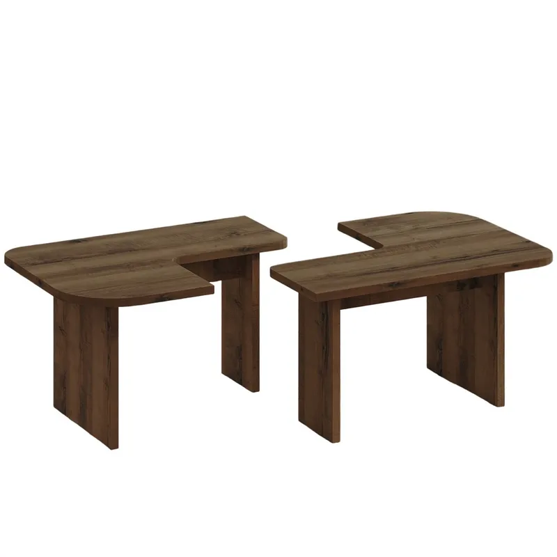 Iris Soffbordsset 90x35x45 cm - Antik valnöt - Möbler - Bord & matgrupper - Soffbord