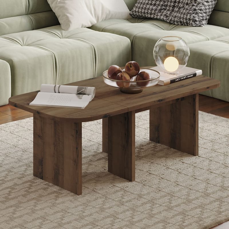 Iris Soffbordsset 90x35x45 cm - Antik valnöt - Möbler - Bord & matgrupper - Soffbord