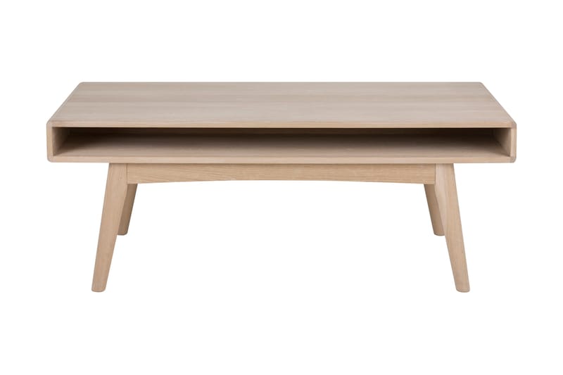 Ivan Soffbord 130 cm med Förvaring Hylla - Ek/Grå/Beige - Möbler - Bord & matgrupper - Soffbord