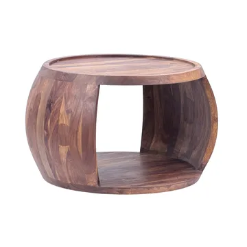 Ivoilo Soffbord 60 cm Lantlig stil - Varm mörkbrun - Möbler - Bord & matgrupper - Soffbord - Soffbord med förvaring
