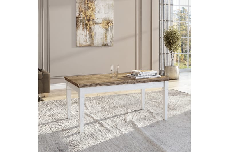 Ivreri Soffbord 110 cm - Vit/Natur - Möbler - Bord & matgrupper - Soffbord