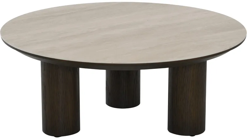 Soffbord Järvik 110 cm, Brunlackade ben