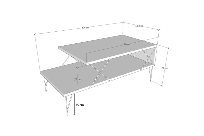 Jaennis Soffbord 100 cm - Antracit/Svart - Möbler - Bord & matgrupper - Soffbord