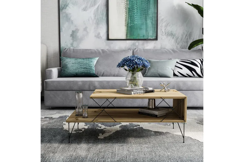 Jaennis Soffbord 100 cm - Natur/Svart - Möbler - Bord & matgrupper - Soffbord