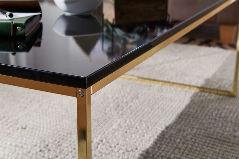 Jaise Soffbord 120 cm - Svart/Guld - Möbler - Bord & matgrupper - Soffbord