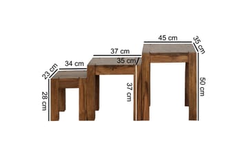 Jaisen Satsbord 45 cm 3 Bord - Massivt Trä - Möbler - Bord & matgrupper - Soffbord