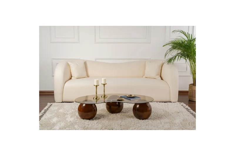 Soffbord Jaromere Valnöt / Bronse - Valnöt / Bronse - Möbler - Bord & matgrupper - Soffbord