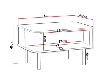 Joriel Soffbord 92 cm - Beige|svart - Möbler - Bord & matgrupper - Soffbord