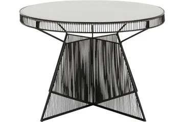 Juntolo 77x77 cm Runt Soffbord i Marmor med Metallunderrede - Vit - Möbler - Bord & matgrupper - Soffbord