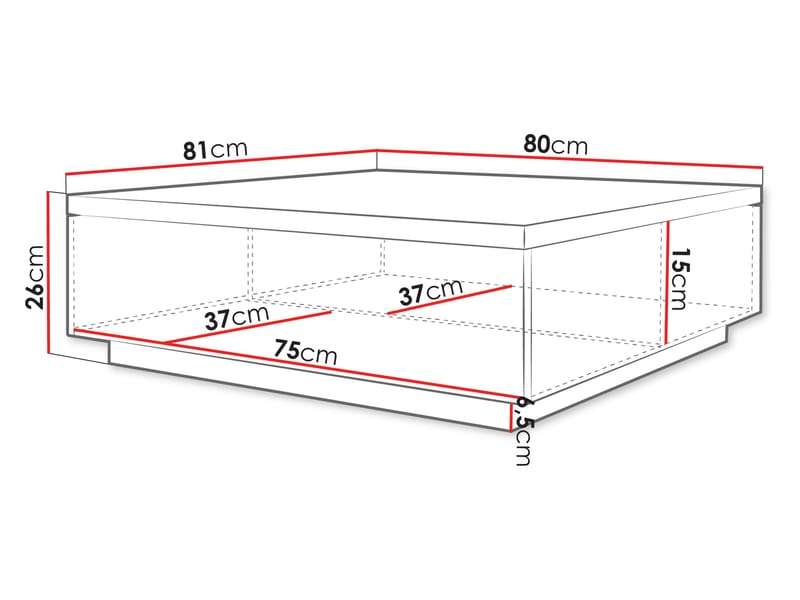 Juvik Soffbord 80 cm - brun - Möbler - Bord & matgrupper - Soffbord