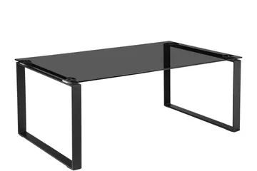 Kaedien Soffbord 110x70 cm Rektangulärt i Glas och Metall - Rökgrå - Möbler - Bord & matgrupper - Soffbord