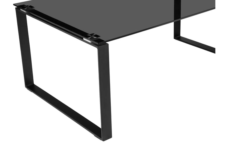 Kaedien Soffbord 110x70 cm Rektangulärt i Glas och Metall - Rökgrå - Möbler - Bord & matgrupper - Soffbord