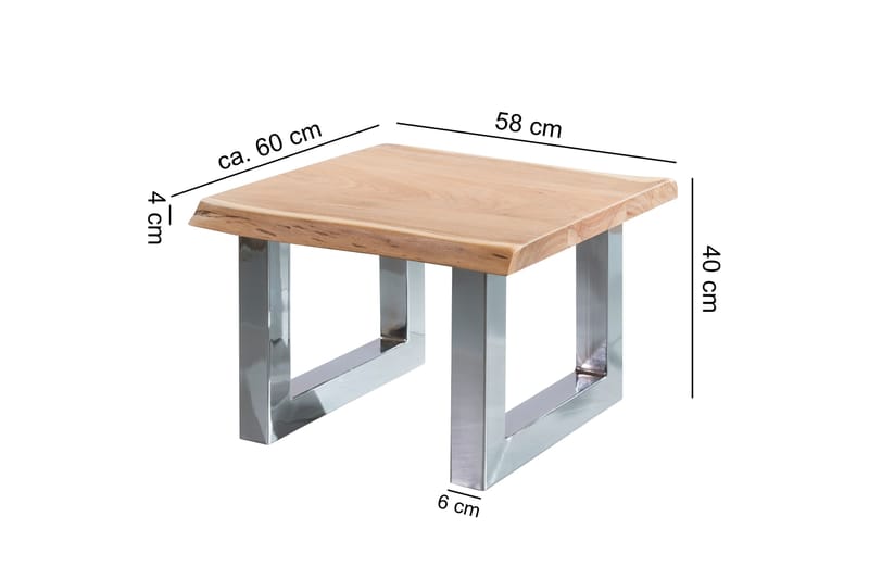 Kaiya Soffbord 58 cm - Trä/natur|Silver - Möbler - Bord & matgrupper - Soffbord