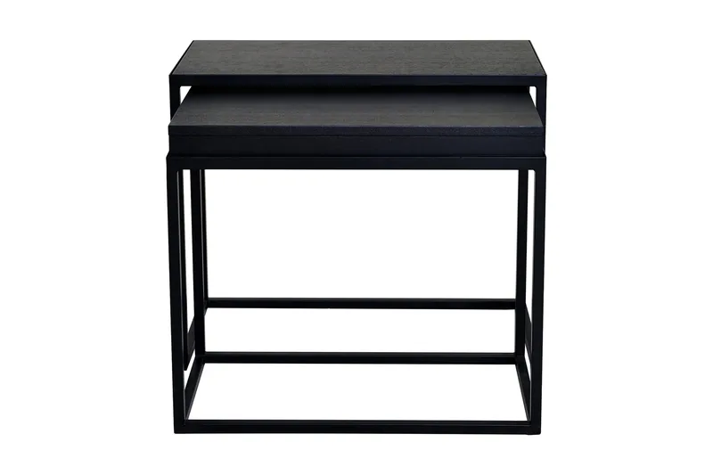 Kapelvej Satsbord 60 cm 2 Bord, Svart