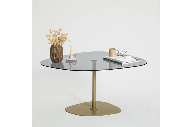 Karamea Soffbord 85 cm - Grå/Guld - Möbler - Bord & matgrupper - Soffbord