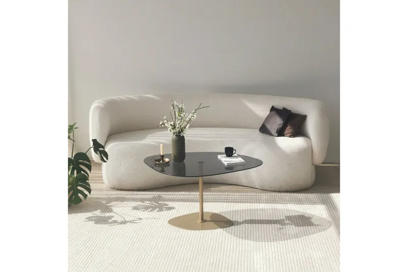 Karamea Soffbord 85 cm - Grå/Guld - Möbler - Bord & matgrupper - Soffbord