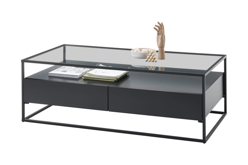 Karysma Soffbord 120 cm - Svart/Glas - Möbler - Bord & matgrupper - Soffbord
