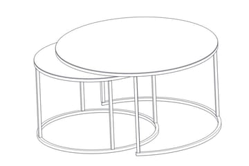 Kashiwa 60 cm Runt Soffbord i Glas med Glas och Metall - Rökgrå - Möbler - Bord & matgrupper - Soffbord