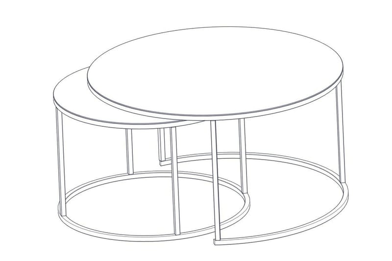 Kashiwa 60 cm Runt Soffbord i Glas med Glas och Metall - Rökgrå - Möbler - Bord & matgrupper - Soffbord