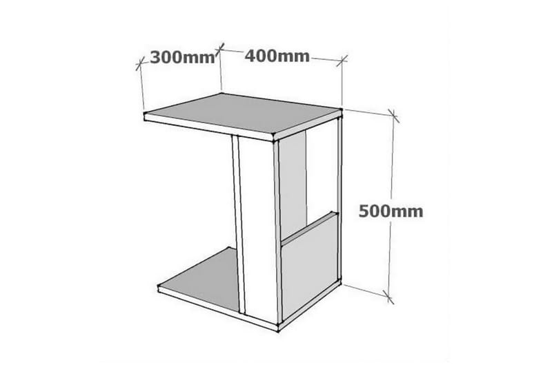 Kayren Sidobord 30 cm - Valnöt - Soffbord