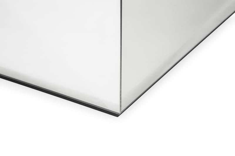 Kerkis Soffbord 110 cm Marmormönster - Spegel/Glas/Svart - Soffbord - Spegelbord