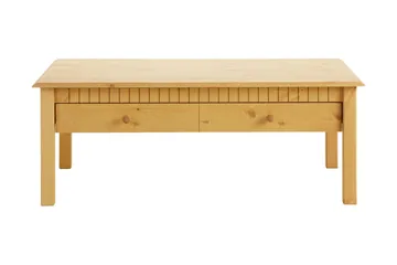 Kersey 110 cm Rektangulärt Soffbord med Lådor i Furu - Brun - Möbler - Bord & matgrupper - Soffbord