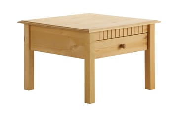 Kersey 60 cm Kvadratiskt Soffbord med Lådor i Furu - Brun - Möbler - Bord & matgrupper - Soffbord