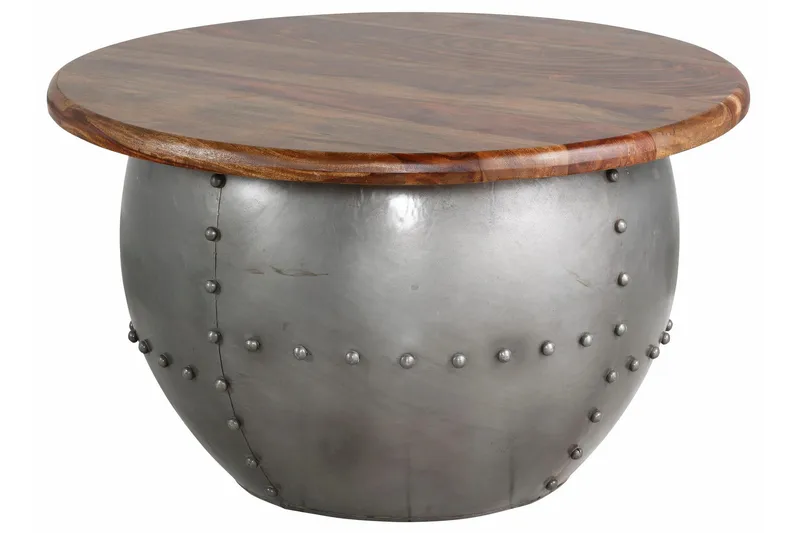 Khalsa Soffbord 75 cm Runt - Mangoträ/Valnötsbrun - Möbler - Bord & matgrupper - Soffbord