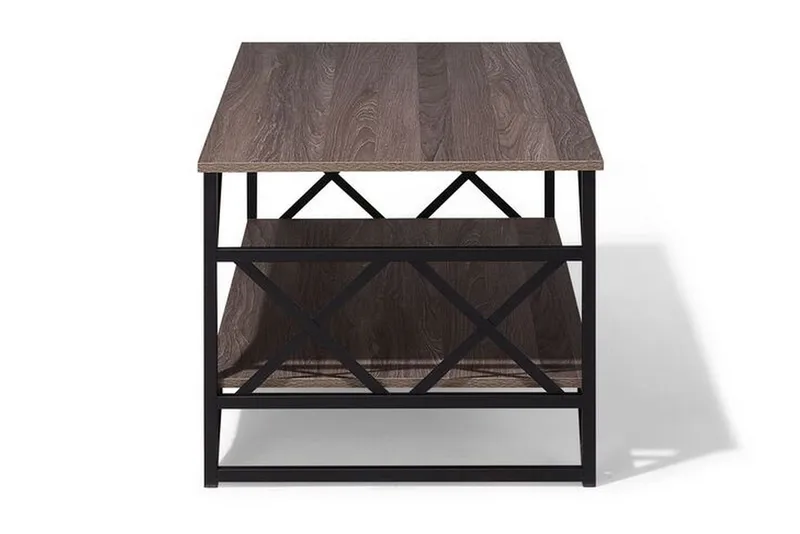 Kindertofte Soffbord 120 cm med Förvaring Hylla - Brungrå - Möbler - Bord & matgrupper - Soffbord