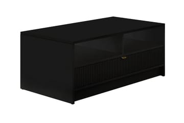 Kintore 50 cm Rektangulärt Soffbord med Lådor i Trä - Svart - Möbler - Bord & matgrupper - Soffbord