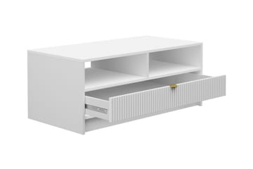 Kintore 50 cm Rektangulärt Soffbord med Lådor i Trä - Vit - Möbler - Bord & matgrupper - Soffbord