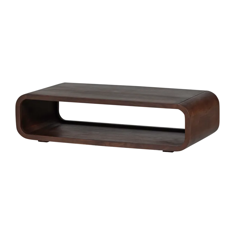 Soffbord Kinu 120 cm, Mörkbrun