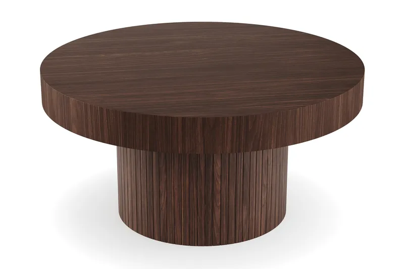 Kopparbo Runt Soffbord 90 cm - Valnöt / Trä / Mörkbrunt - Möbler - Bord & matgrupper - Soffbord