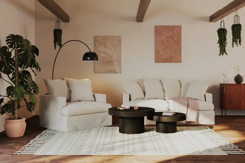 Kopparbo Soffbord 75 cm Runt Svart - Svart trä - Möbler - Bord & matgrupper - Soffbord