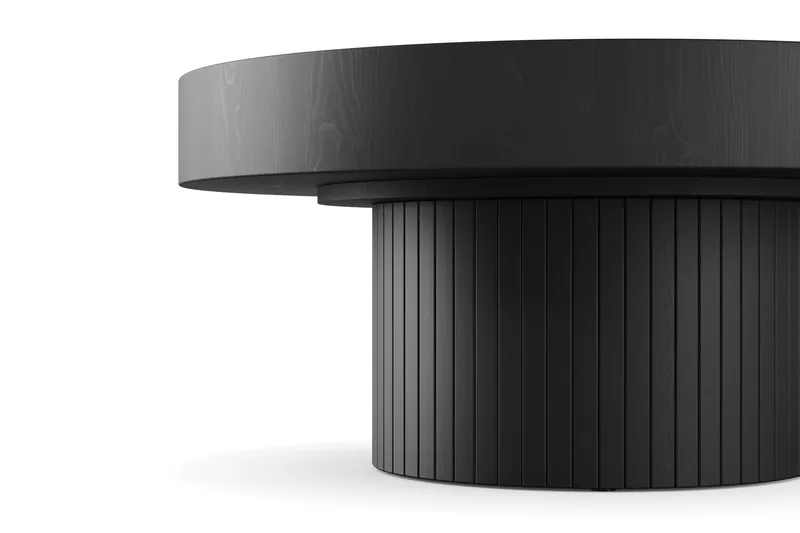 Kopparbo Soffbord 75 cm Runt Svart - Svart trä - Möbler - Bord & matgrupper - Soffbord