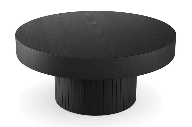 Kopparbo Soffbord 75 cm Runt Svart - Svart trä - Möbler - Bord & matgrupper - Soffbord