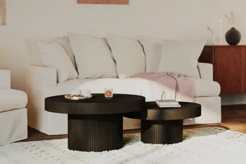 Kopparbo Soffbord 75 cm Runt Svart - Svartlaserad ek - Möbler - Bord & matgrupper - Soffbord