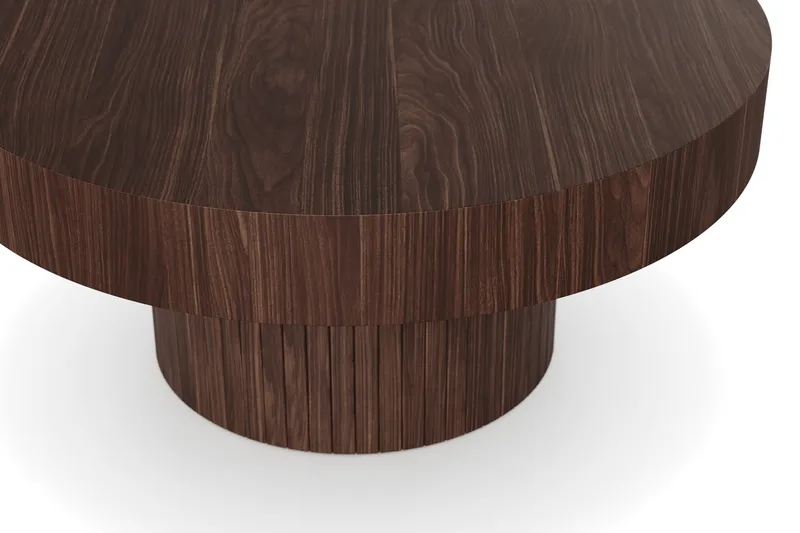 Kopparbo Soffbord 75 cm Runt Valnöt - Mörkbrunt valnötsträ - Möbler - Bord & matgrupper - Soffbord